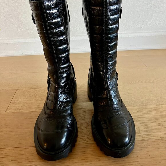 Tamara Mellon Black Wanderer Calf Boot (Patent Leather) - Picture 5 of 8